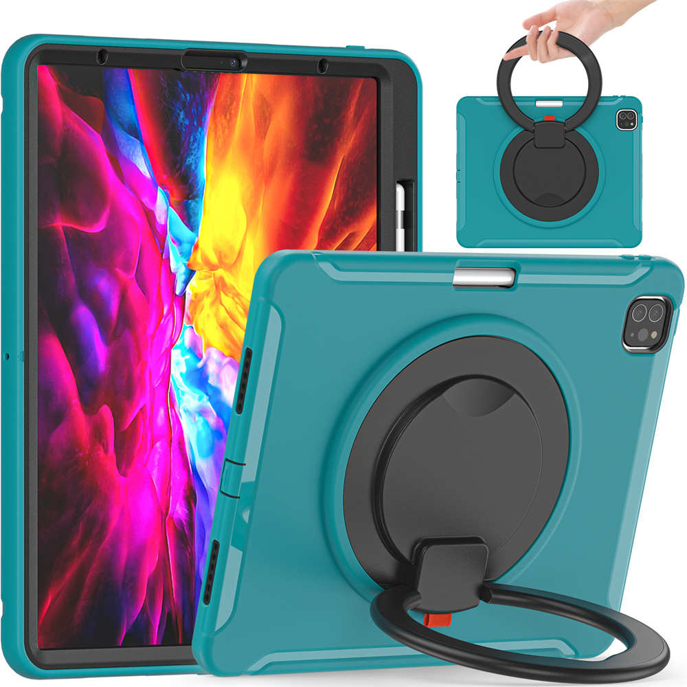 Anti shock tablet swivel case for ipad Pro 12.9 2020/2018 TPU Case With Kickstand
