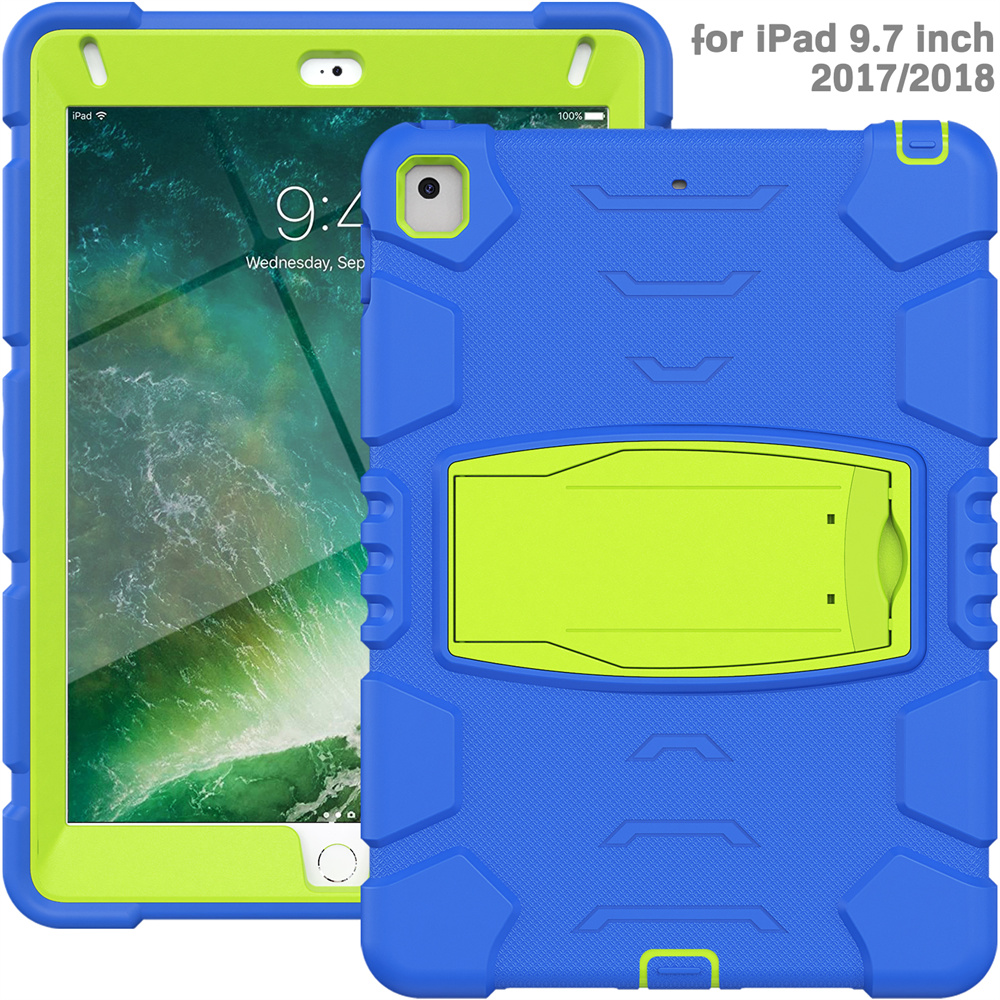 Silicone Tablet Protective Cover Case For iPad air 2 2018 6th generation 5th gen Pro 9.7 inch Case With Stand