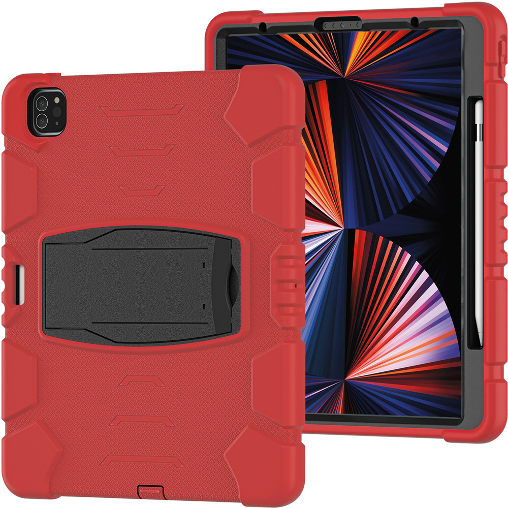 Silicone Tablet Case Back Cover For Apple iPad Pro 12.9 inch 2020 4th 2018 3rd generation Case With Kickstand