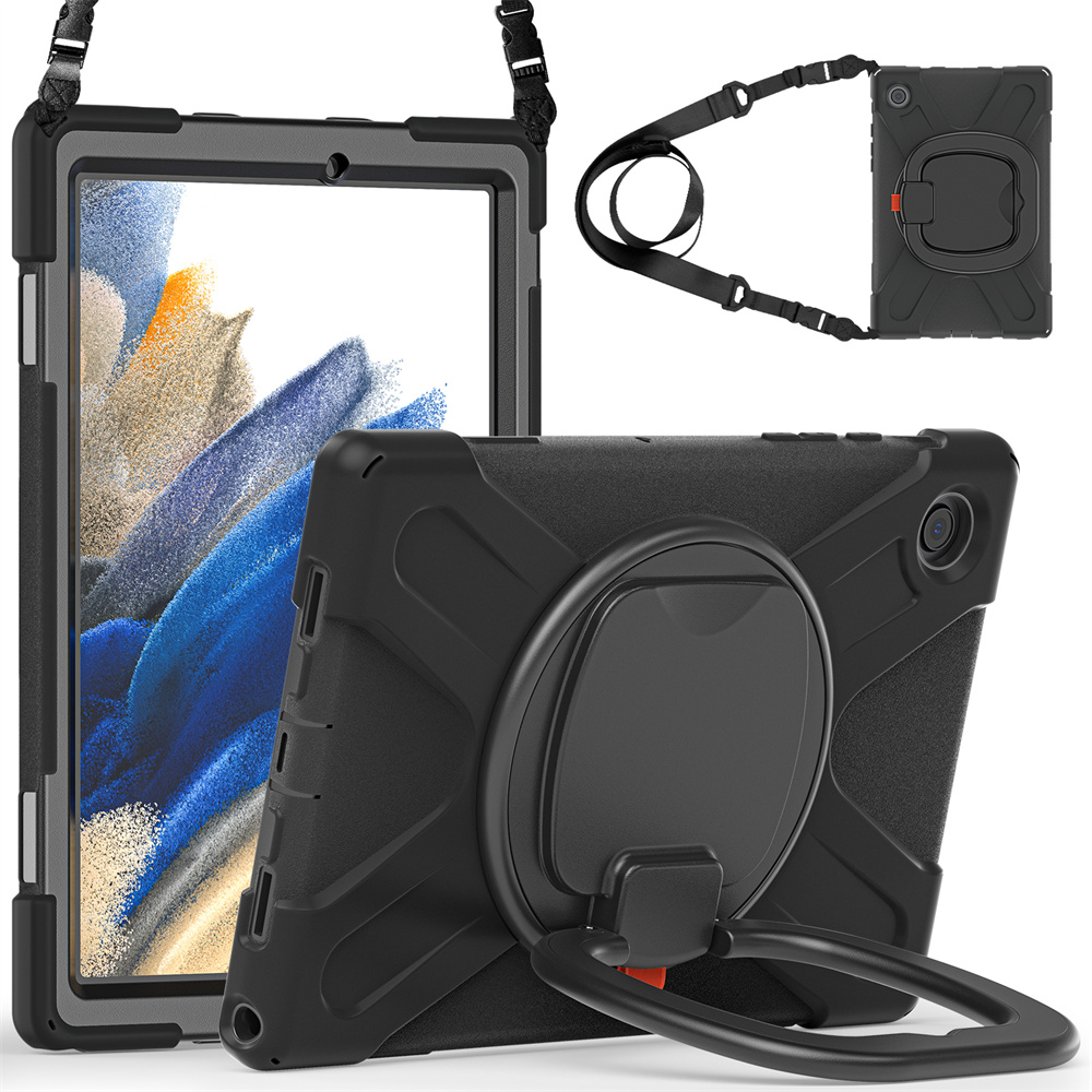 Full Cover Protective Tablet Case For Samsung Galaxy Tab A8 2022 X200 X205 Case With 360 Rotating Kickstand