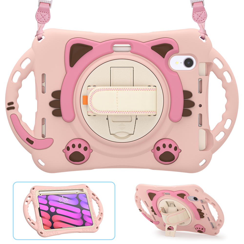 8.3 inch Kids Silicone Shockproof 3D Cartoon Tablet Back Cover Case For iPad Mini 6 Kidproof Case For Girls