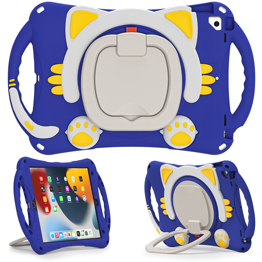 Heavy Duty Tablet Ring Case For iPad 9th 7th 8th 10.5 inch Pro 10.5 Cover Protector With Pencil Holder