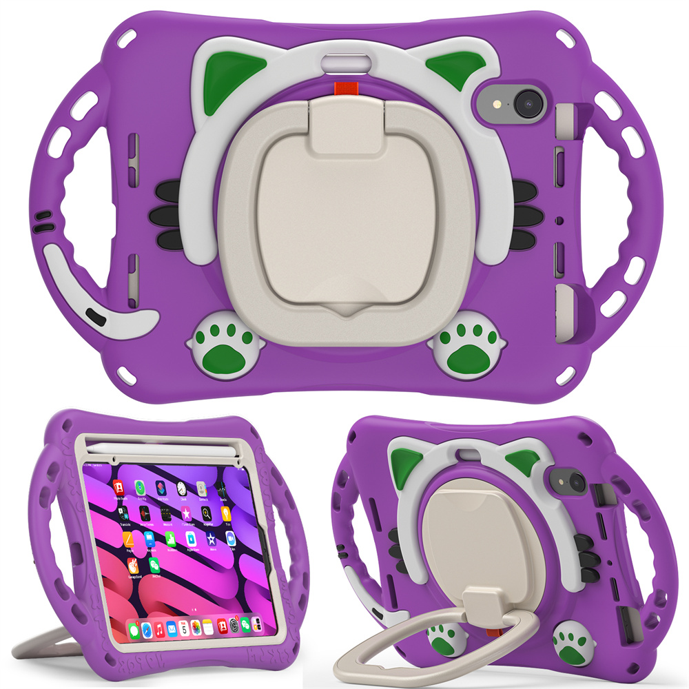 Soft Silicone Shockproof Pink Kids Tablet Accessories Case For iPad Mini 6 Rugged Case