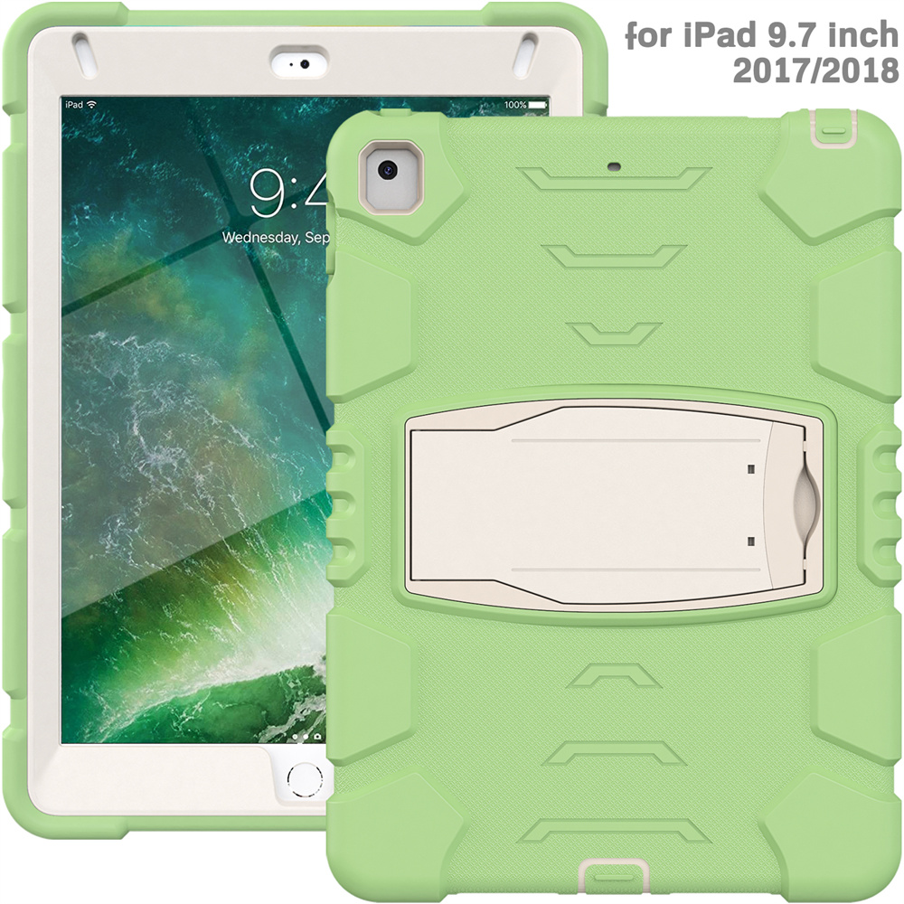 Silicone Tablet Protective Cover Case For iPad air 2 2018 6th generation 5th gen Pro 9.7 inch Case With Stand