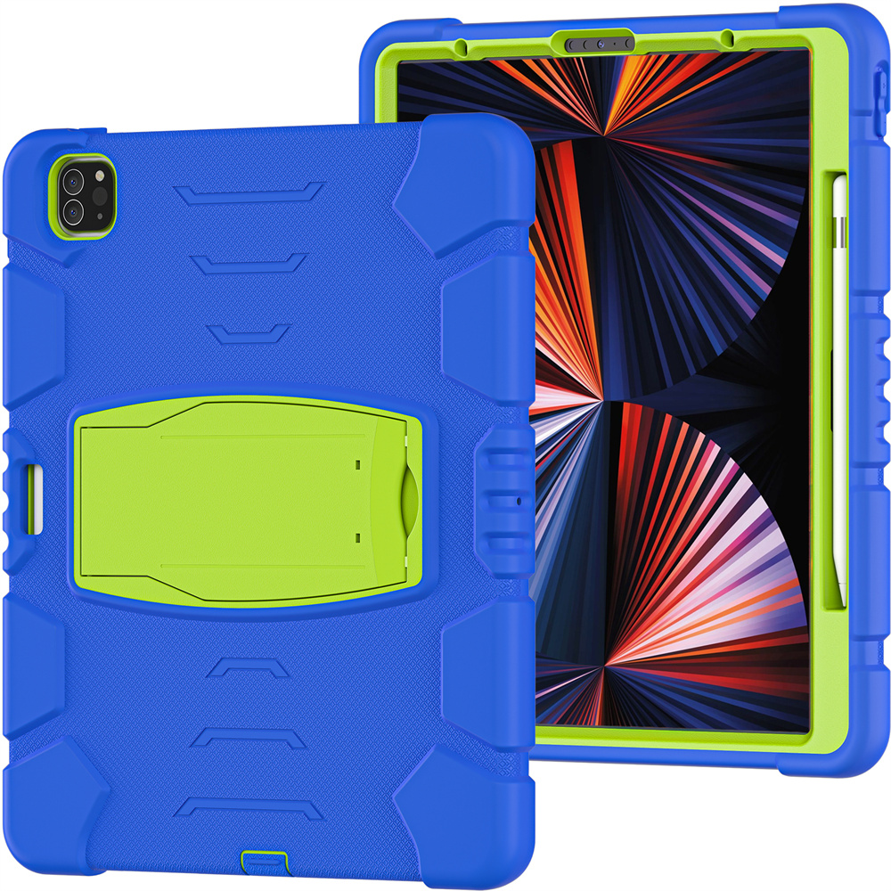 Silicone Tablet Case Back Cover For Apple iPad Pro 12.9 inch 2020 4th 2018 3rd generation Case With Kickstand