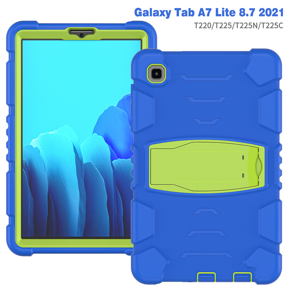 Silicone Tablet Cover Case For Samsung Galaxy Tab A7 Lite T220 T225 Case With Folding Kickstand