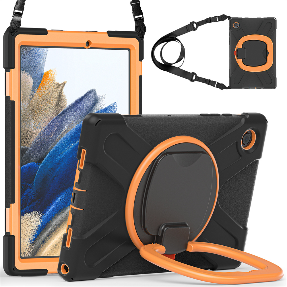 Full Cover Protective Tablet Case For Samsung Galaxy Tab A8 2022 X200 X205 Case With 360 Rotating Kickstand