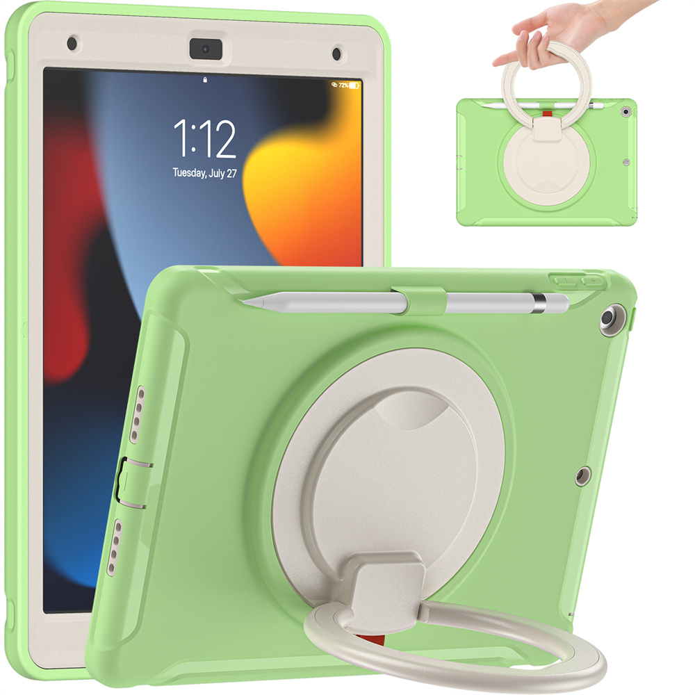 Tablet shockproof protective case for ipad 10.2 2021/2020/2019 cover case with kickstand handle and pencil holder