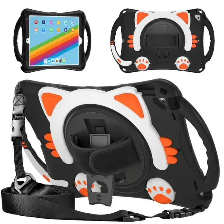 Silicone Kids Tablet Protective Case For iPad 9th generation 8th 7th gen Pro 10.5 inch air 3 Back Cover Case