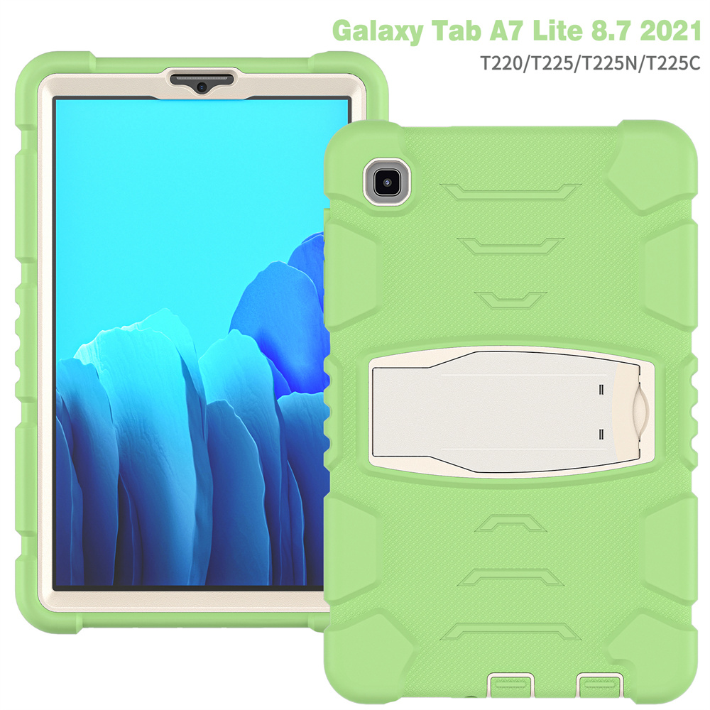 Silicone Tablet Cover Case For Samsung Galaxy Tab A7 Lite T220 T225 Case With Folding Kickstand