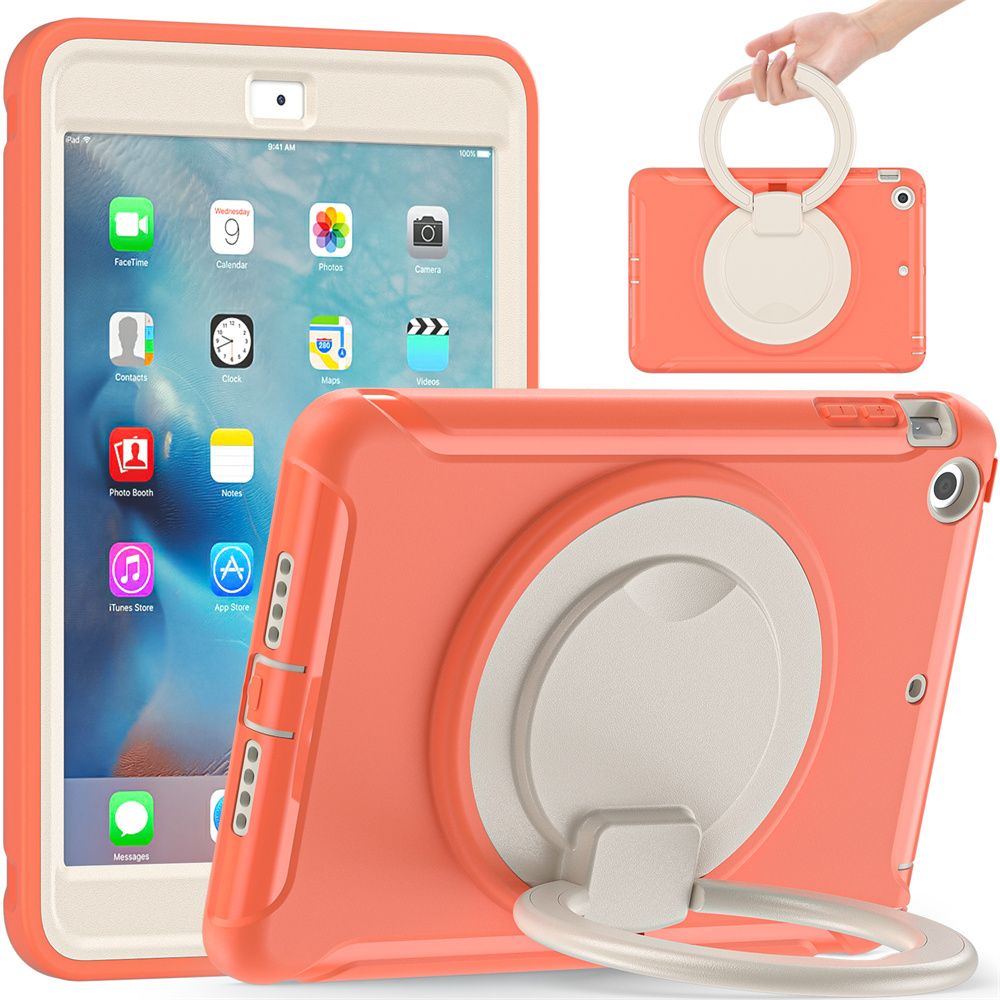 360 Rotating TPU Protective Child Proof Tablet Case Cover For Apple iPad mini 3/2/1 Case