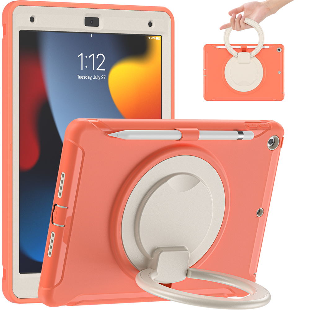 Tablet shockproof protective case for ipad 10.2 2021/2020/2019 cover case with kickstand handle and pencil holder