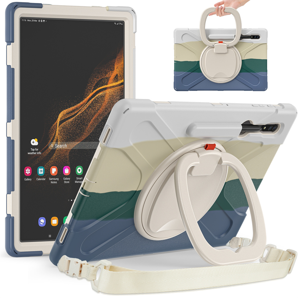 Tablet Accessories Rugged Silicone Case For Samsung Galaxy Tab S8 Ultra Case 14.6 inch Back Cover Case