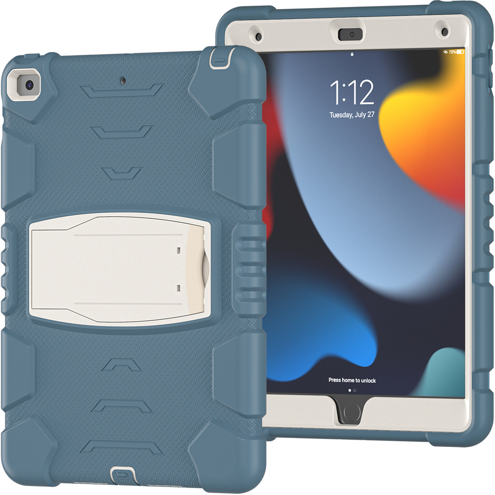 Silicone Shockproof Tablet Back Cover Case For iPad 10.2 inch 9th generation 8th 7th gen Case With Stand