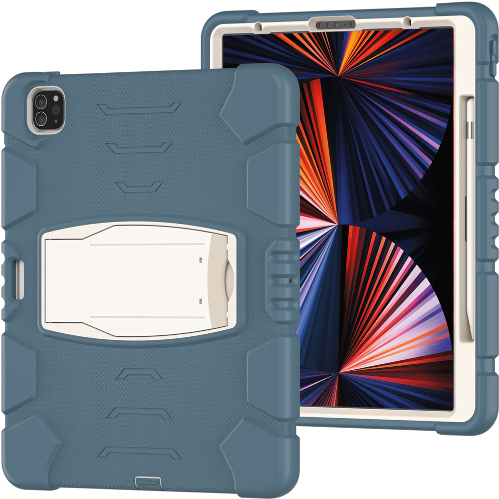 Silicone Tablet Case Back Cover For Apple iPad Pro 12.9 inch 2020 4th 2018 3rd generation Case With Kickstand