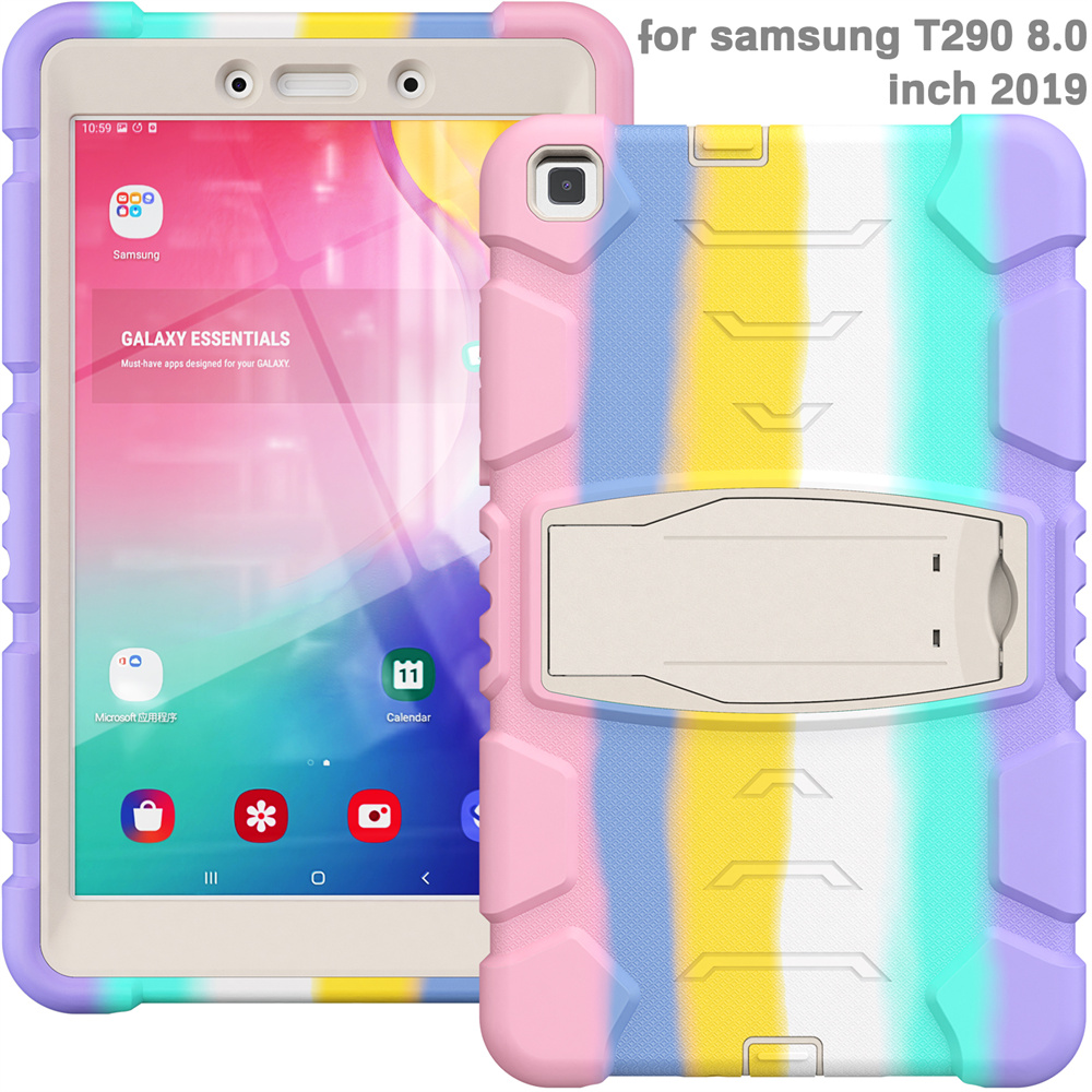 Kickstand Silicone Tablet Protective Case For Samsung Galaxy Tab A 8.0 2019 Case Beautiful Back Cover