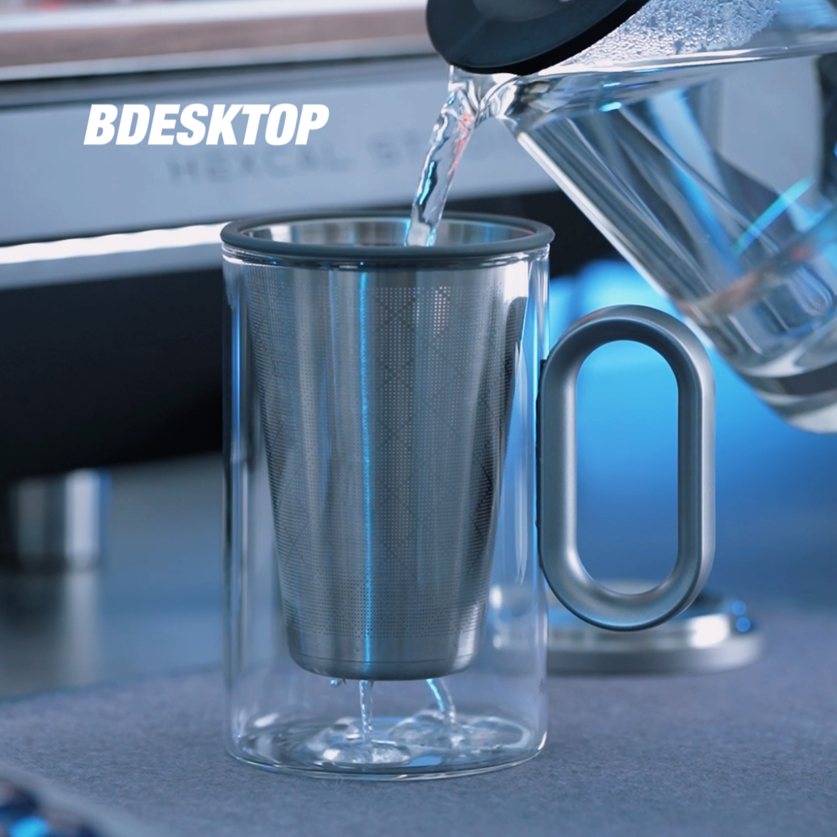Bdesktop Design Shop | Glass tea cup Tea separator cup large capacity with lid