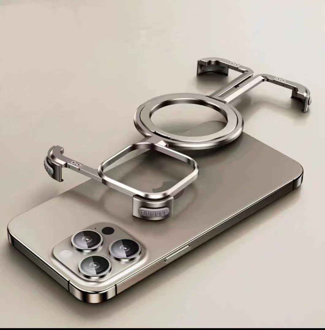  Bdesktop Design Shop｜Metal Frameless Hollow-out Aluminum Alloy New Half-pack Skeleton Minimalist Bare-feel Phone Case