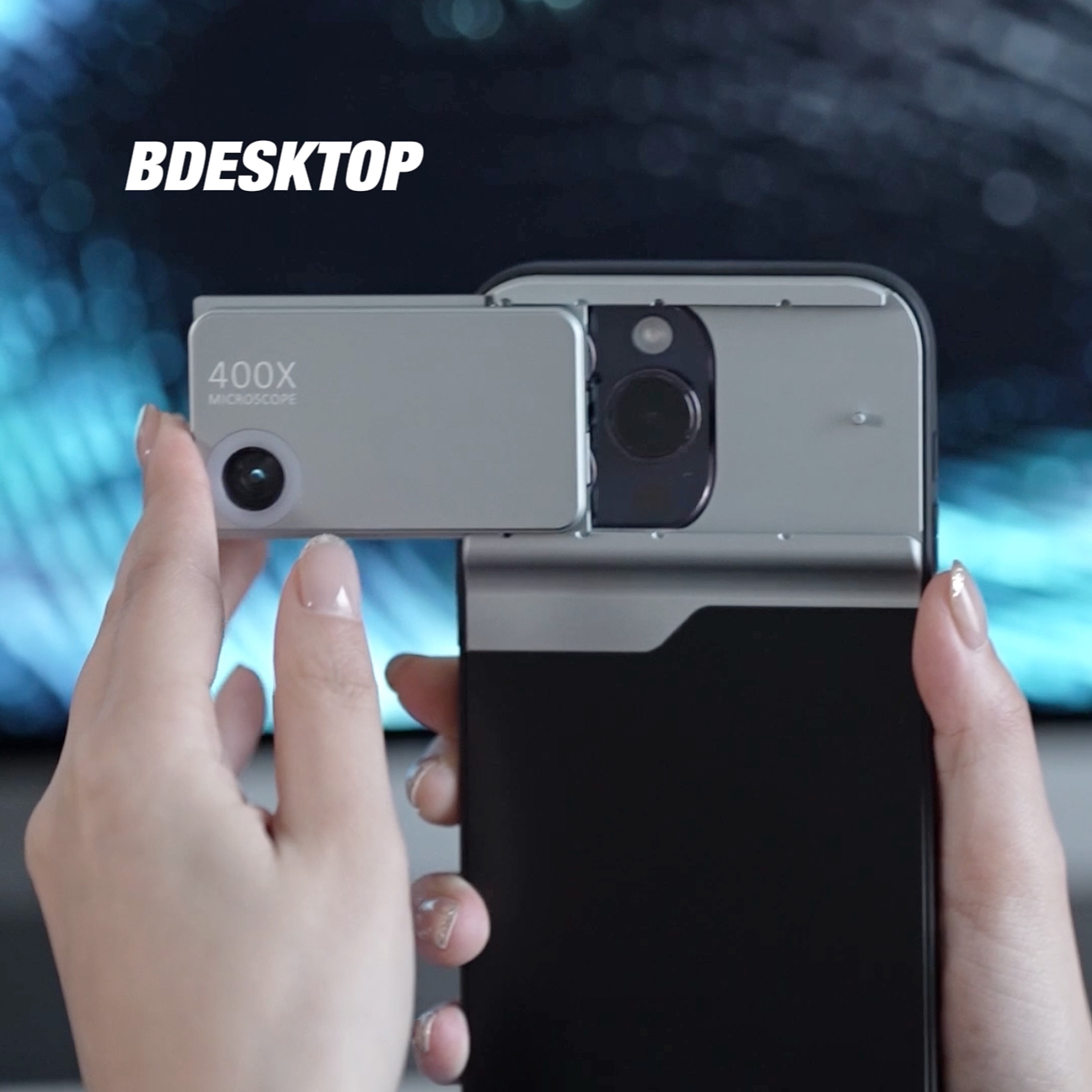 Bdesktop Design Shop | Microscope 400 Times Lens Magnifying Micr Distance Lens Suitable for Apple 15PRO Mobile Phone Case iPhone15 promax