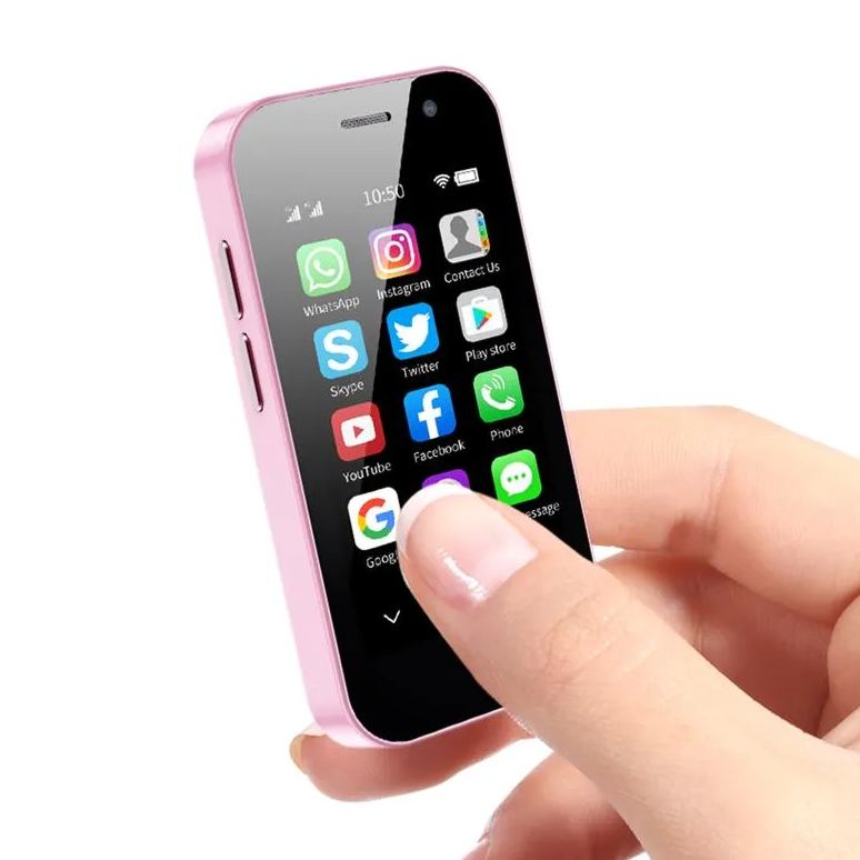  Bdesktop Design Shop｜Mini Smartphone 3.0 Inch Quad Core Dual Sim Ultra Thin Unlocked Card Mobile Phone WiFi Bluetooth Hotspot Student Pocket Cellphone (3GB RAM 64GB ROM)