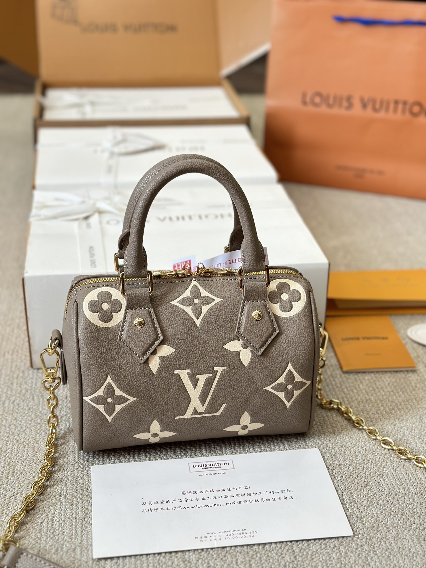 Lv speedy 20 pillow bag counter size 20cm