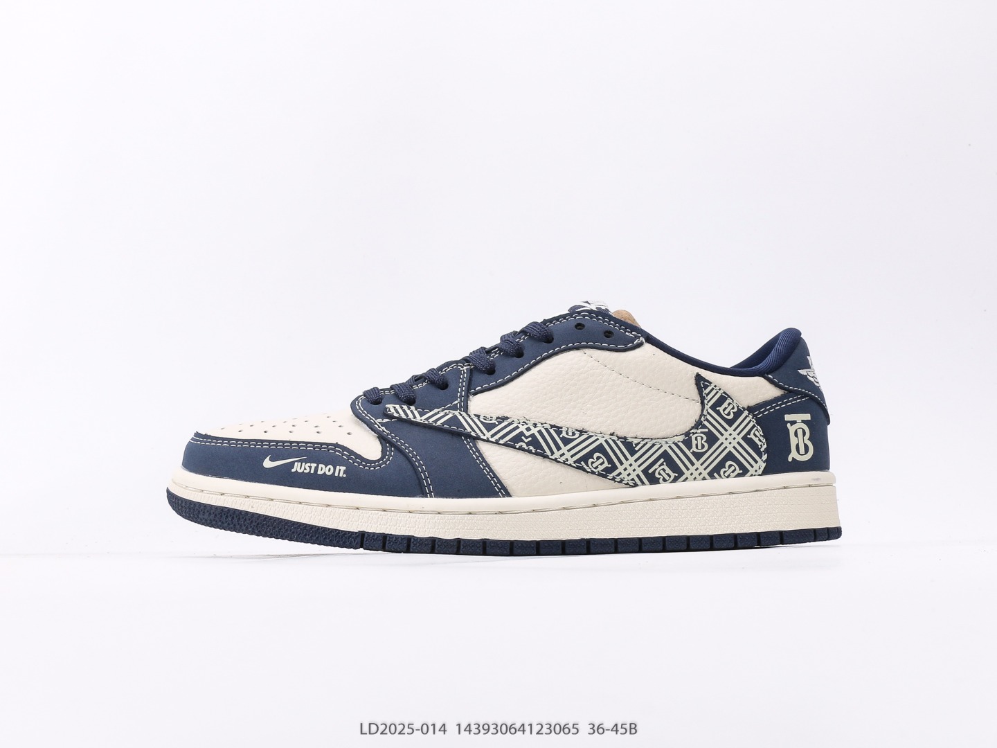 Fragment x Travis Scott x LV Air Jordan 1 Low three-party joint inverted hook item number: LD2025-014#14393064123065