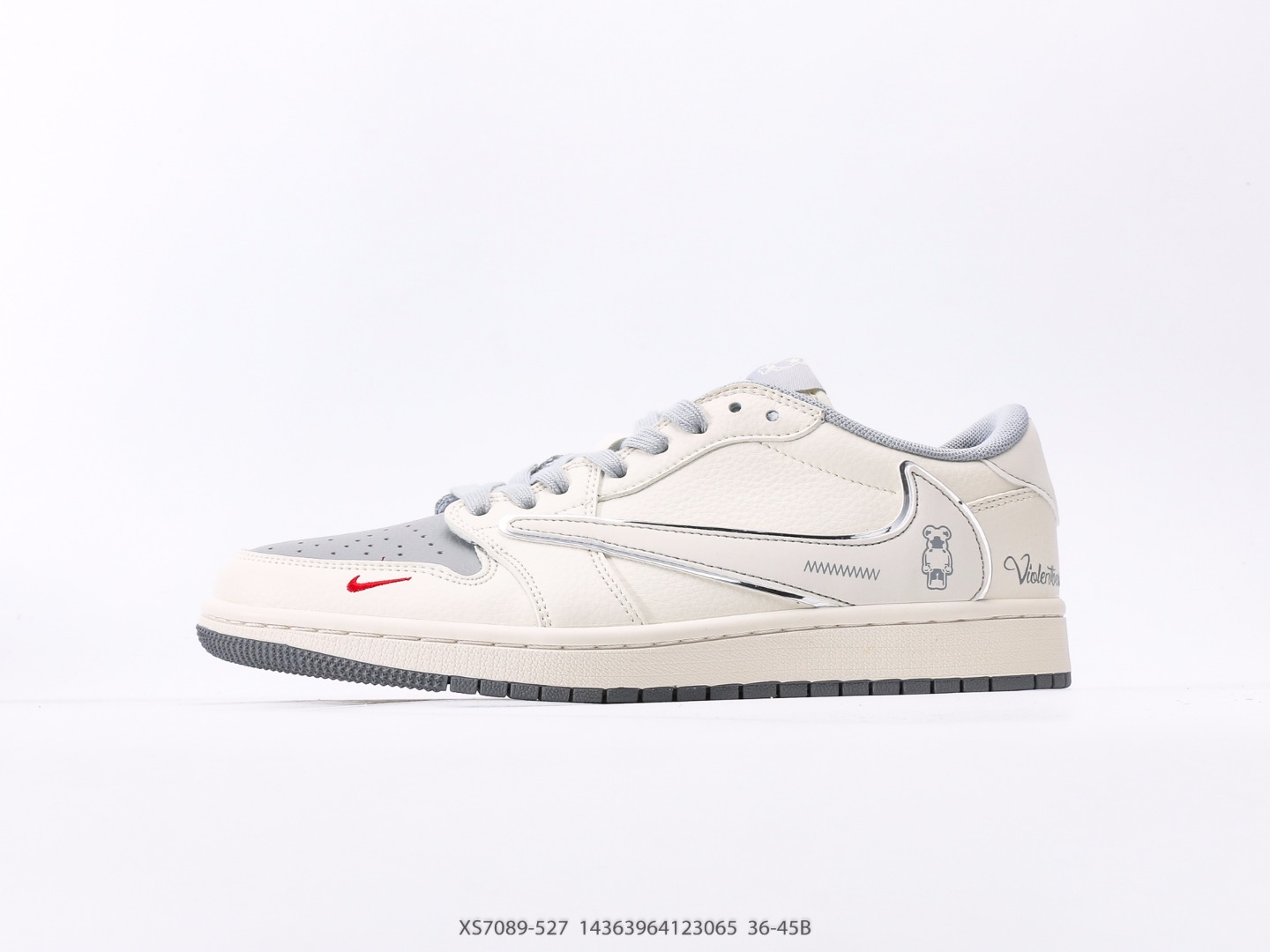 Fragment x Travis Scott x LV Air Jordan 1 Low three-party joint inverted hook item number: XS7089-527#14363964123065
