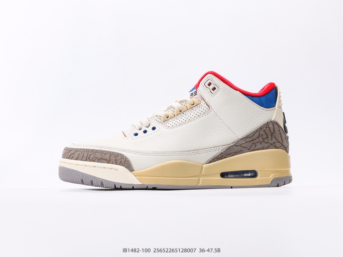 AirJordan 3 Retro mid-top retro casual sports culture basketball shoes, item number IB1482-100#25652265128007