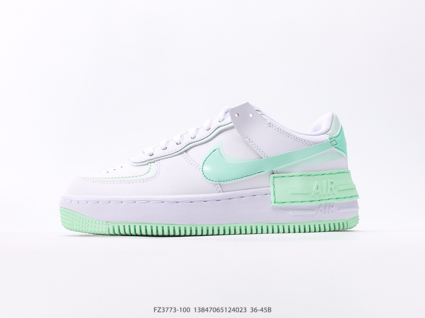 NK WMNS Air Force 1 Shadow lightweight low-top versatile sneakers. Item number: FZ3773-100#13847065124023