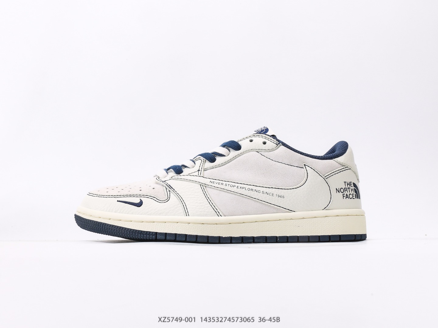 Fragment x Travis Scott x Air Jordan 1 Low three-party joint inverted hook Item number: XZ5749-001#14353274573065