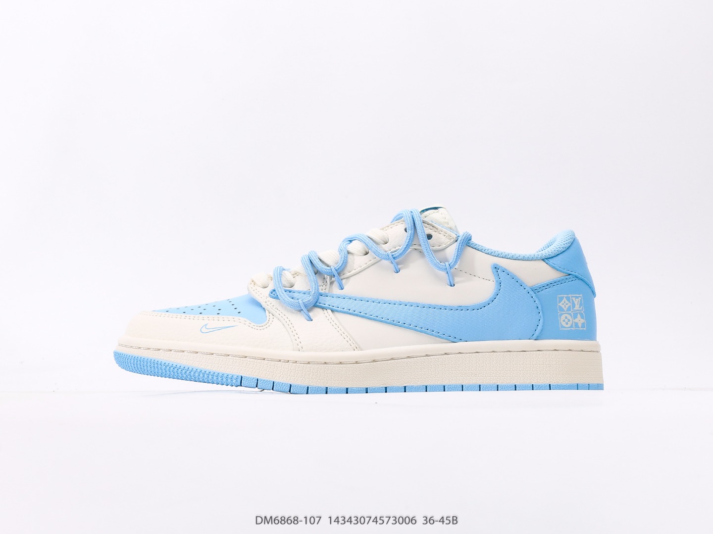 Fragment x Travis Scott x Air Jordan 1 Low three-party joint inverted hook Item number: DM6868-107#14343074573006