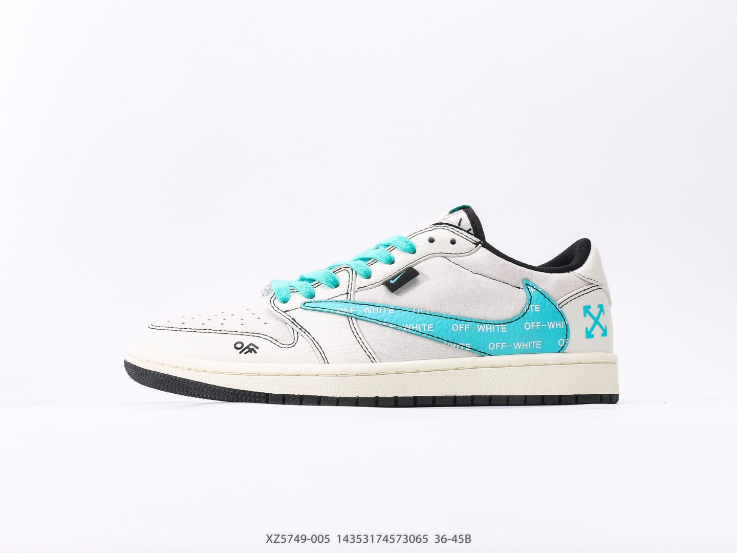 Fragment x Travis Scott x Stussy Air Jordan 1 Low three-party joint inverted hook Item number: XZ5749-005#14353174573065