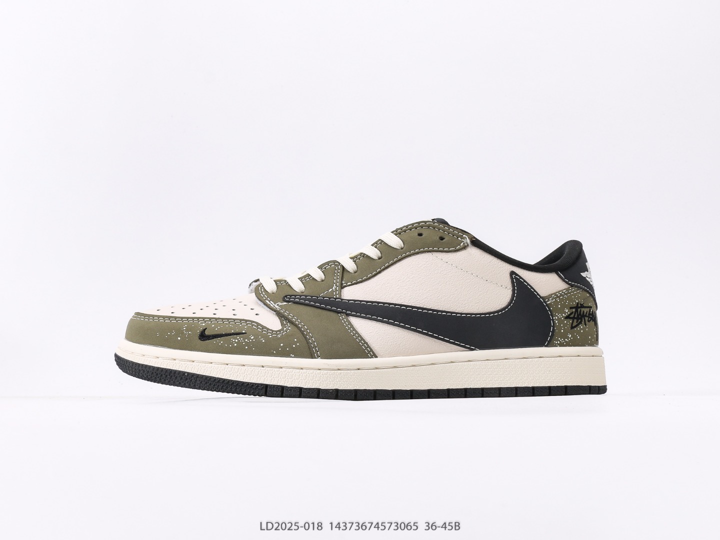 Fragment x Travis Scott x LV Air Jordan 1 Low three-party joint inverted hook item number: LD2025-018#14373674573065
