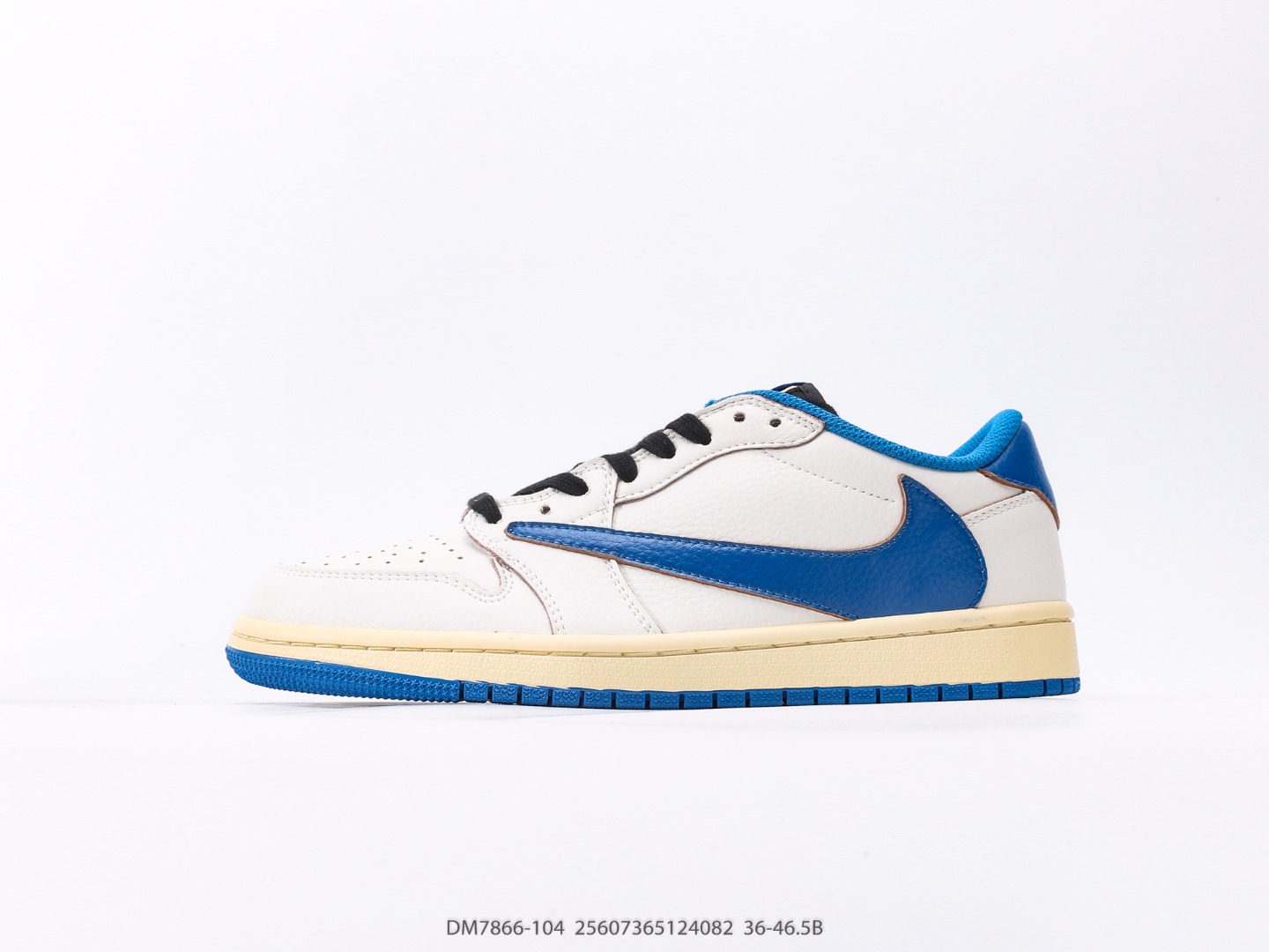 Fragment x Travis Scott x LV Air Jordan 1 Low three-party joint inverted hook item number: DM7866-104#25607365124082