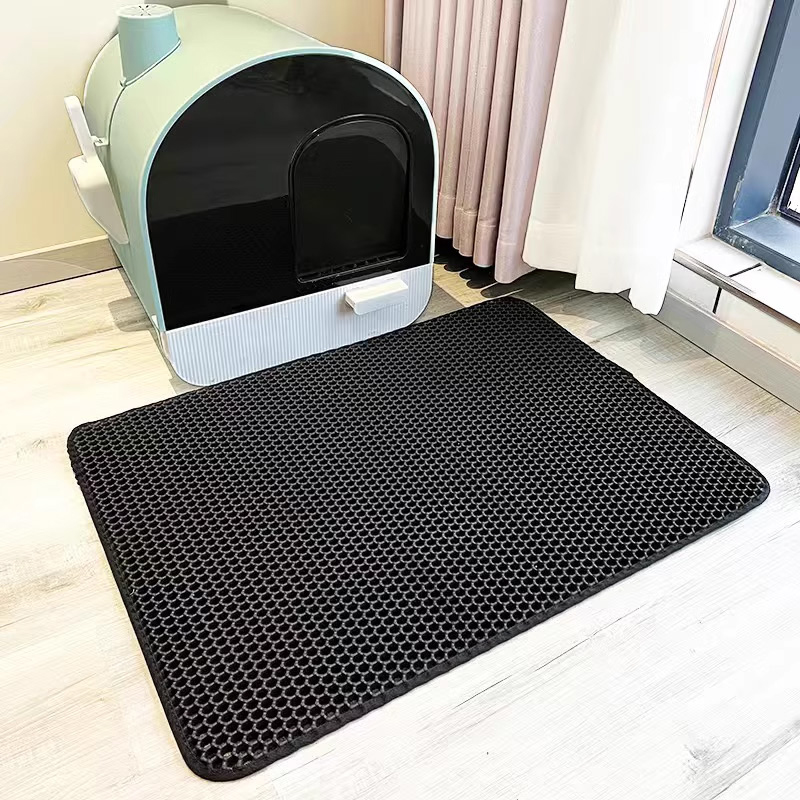 Waterproof cat litter mat cat sand mat cat litter mat cat foot mat washable double litter mat