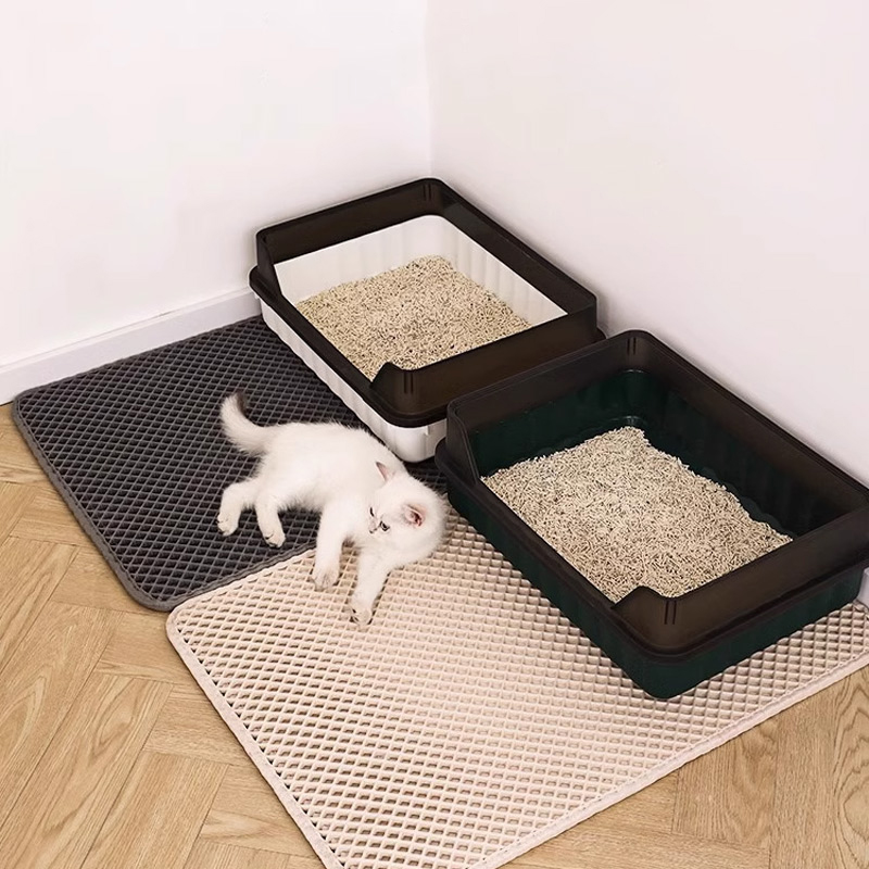 Waterproof cat litter mat cat sand mat cat litter mat cat foot mat washable double litter mat
