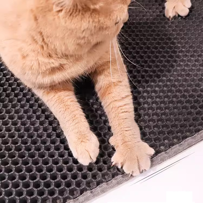 Waterproof cat litter mat cat sand mat cat litter mat cat foot mat washable double litter mat