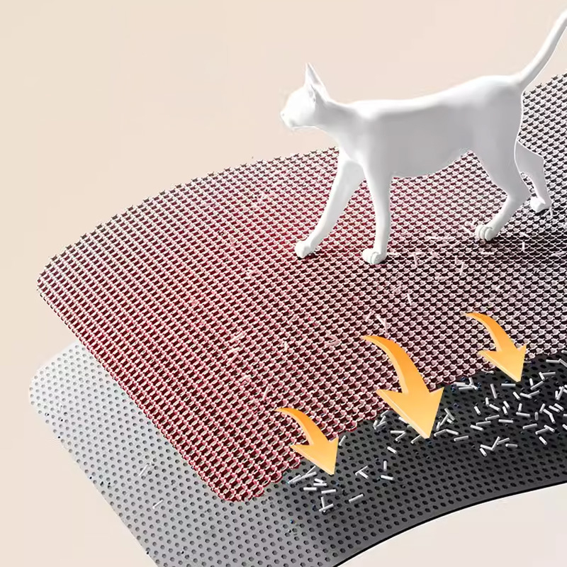 Waterproof cat litter mat cat sand mat cat litter mat cat foot mat washable double litter mat