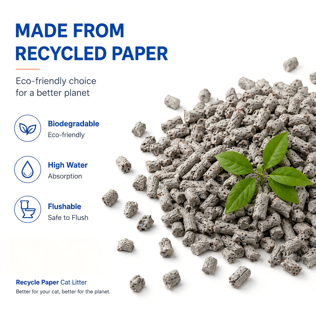 Environmental Protection Biodegradable Paper Cat Litter