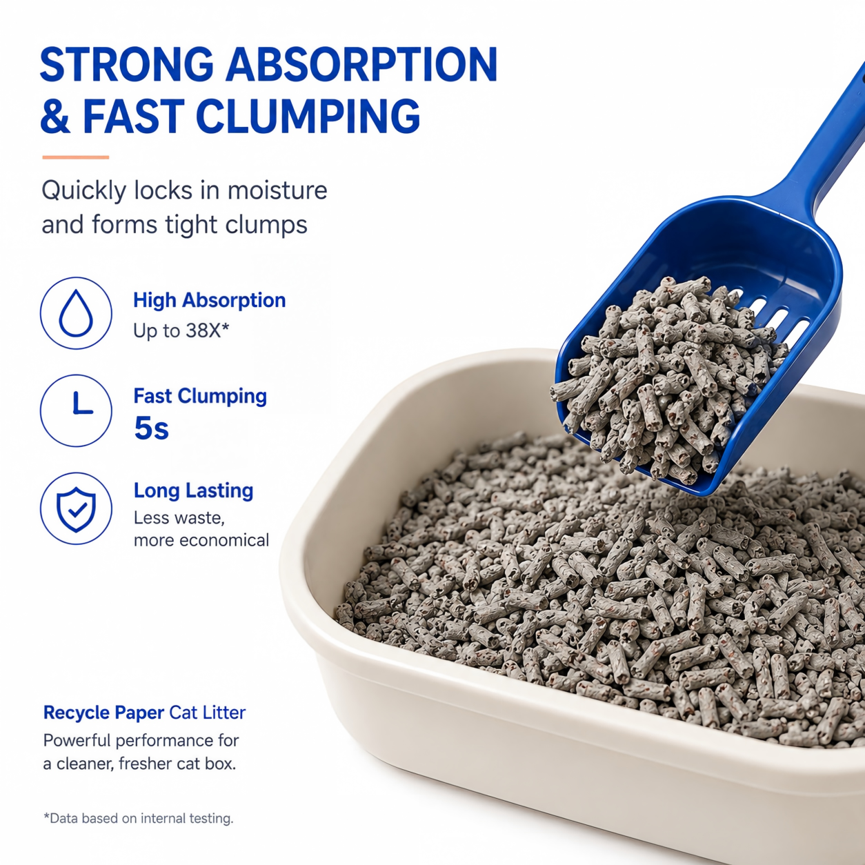 Environmental Protection Biodegradable Paper Cat Litter