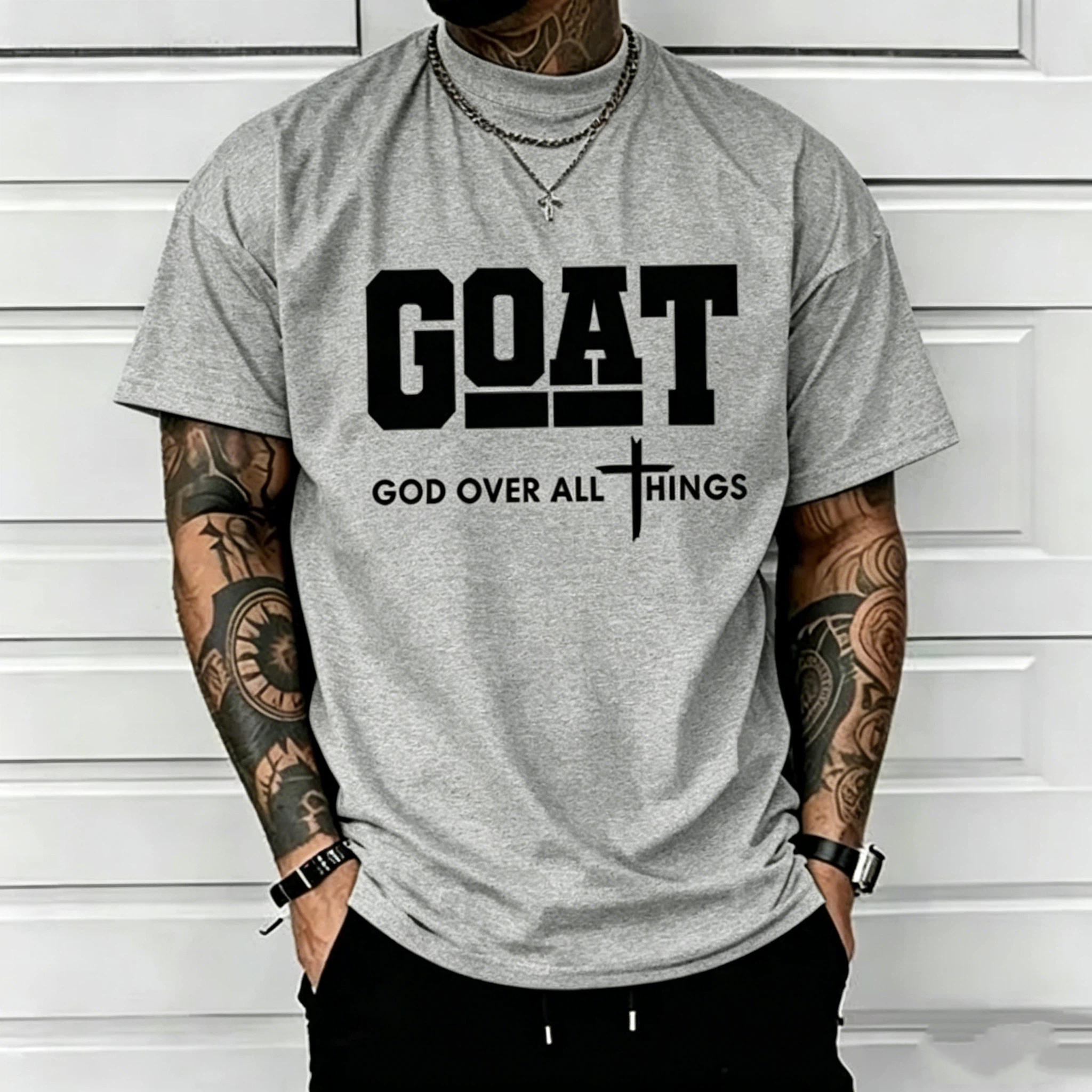 God Over All Things GOAT T-Shirt