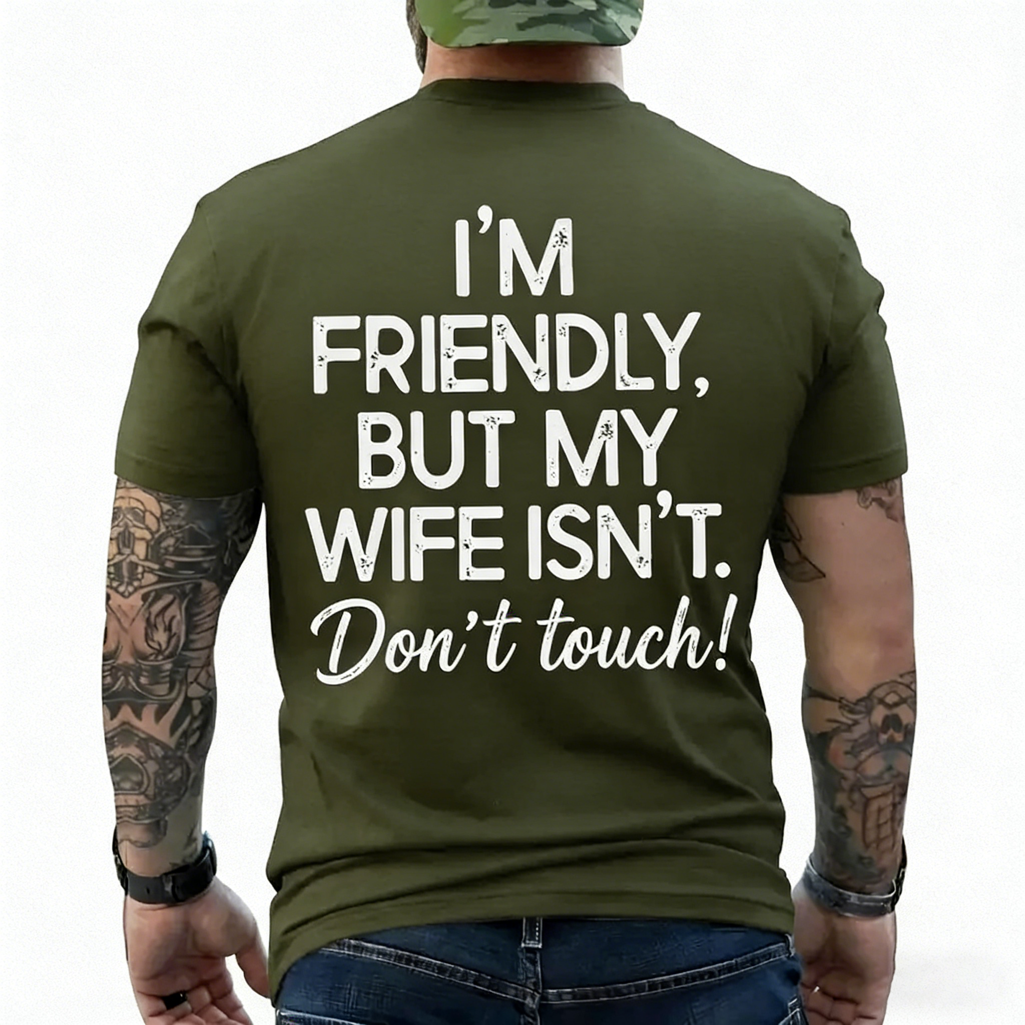 I'm Friendly But My Wife Isn't Funny Warning T-shirt