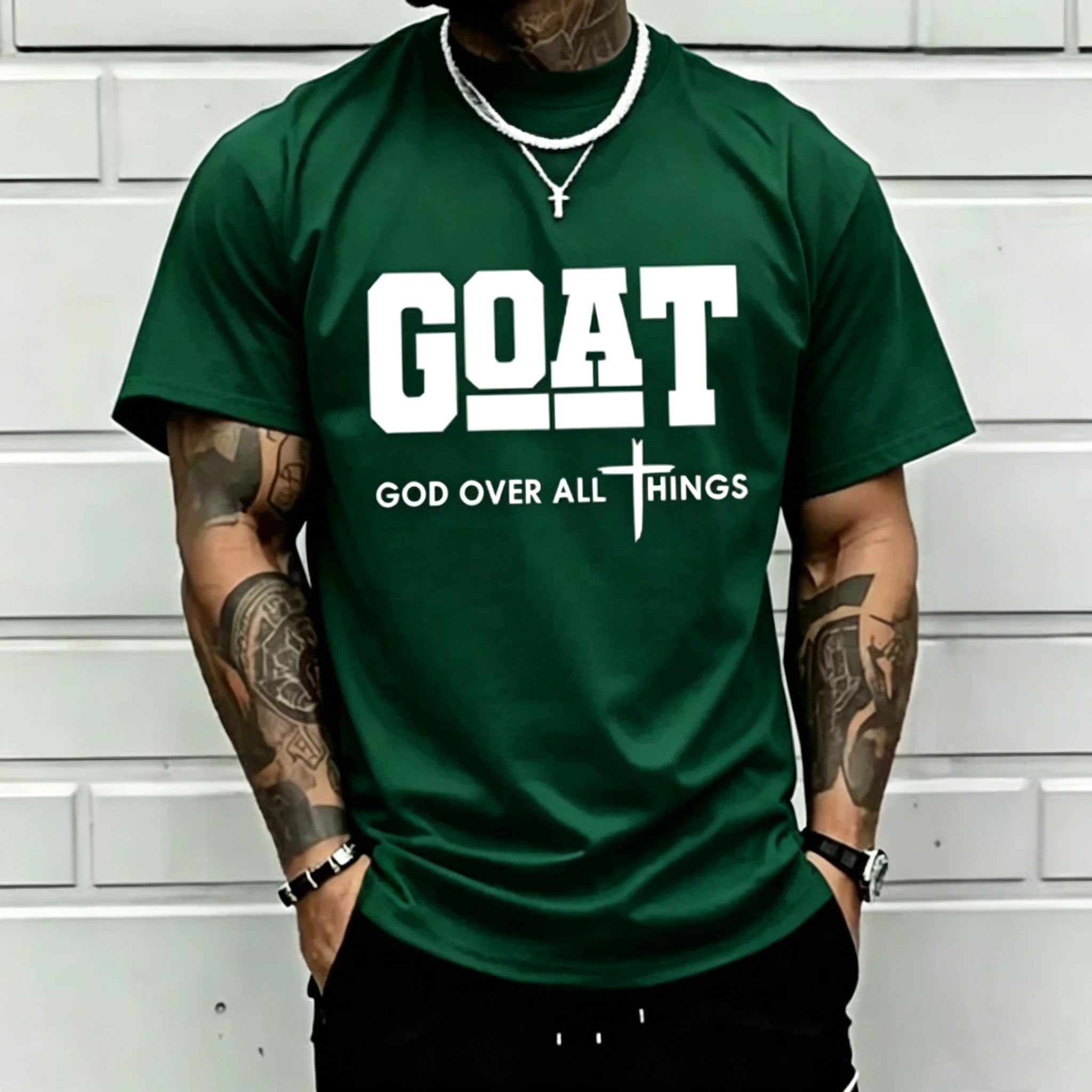 God Over All Things GOAT T-Shirt