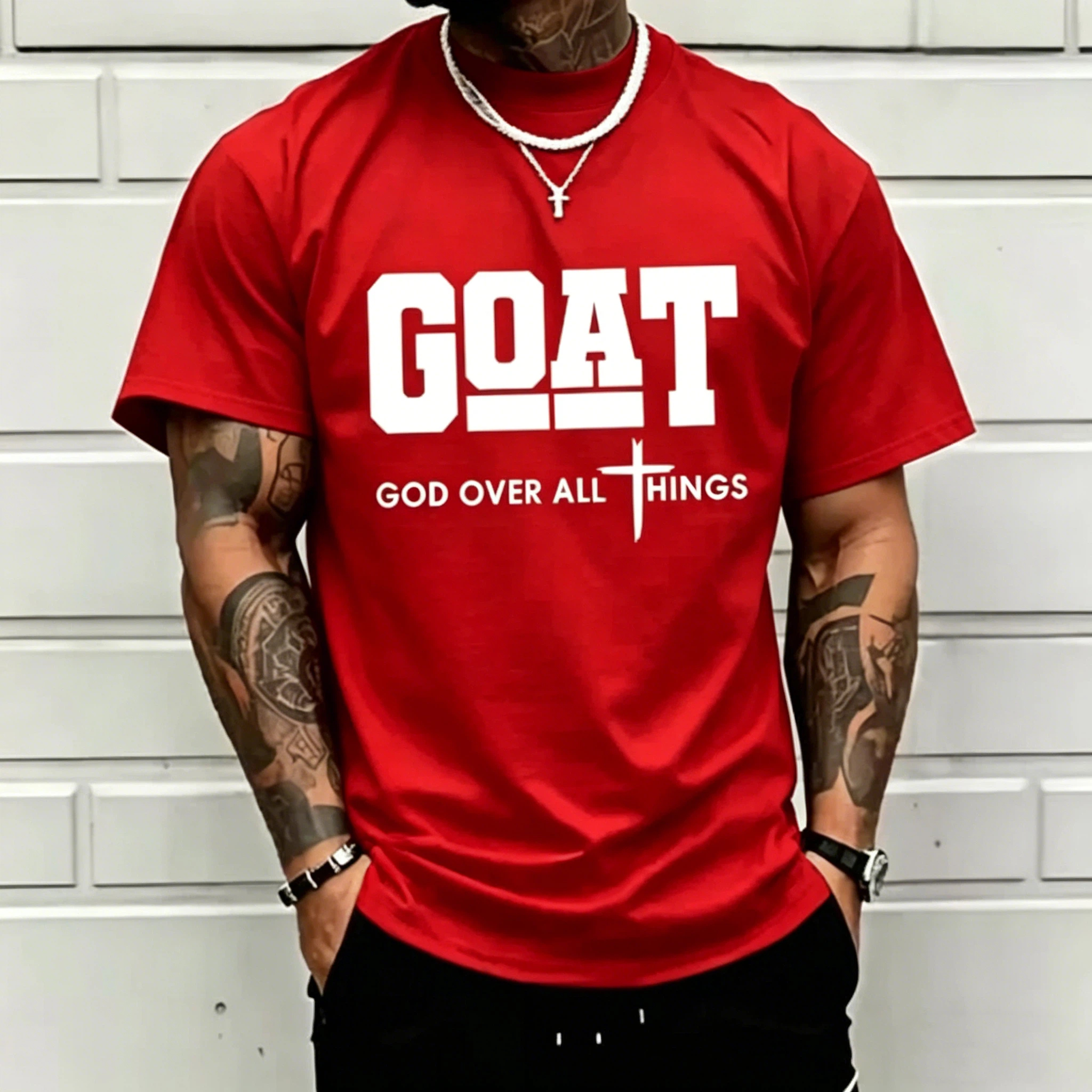 God Over All Things GOAT T-Shirt