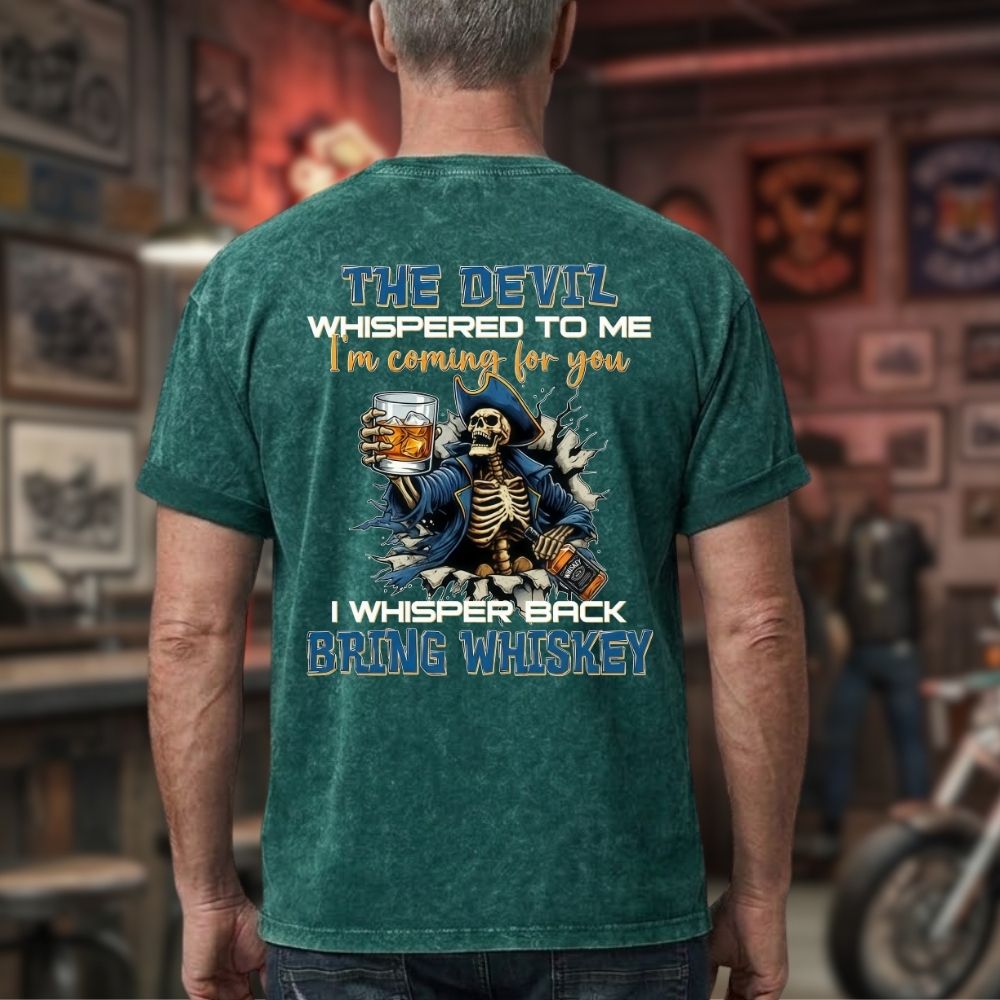 Bring Whiskey Lover Unisex 100% Heavyweight Cotton Washed T-Shirt