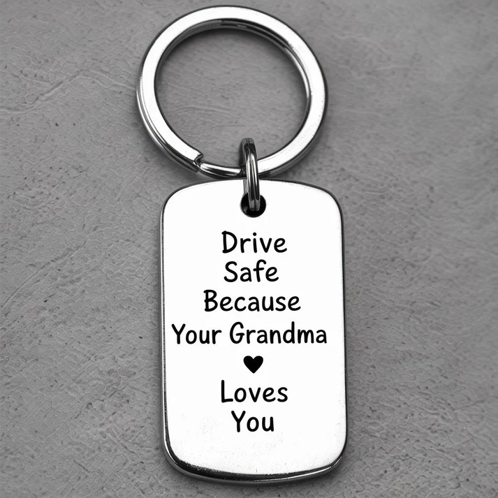 Drive Safe Custom Keychain