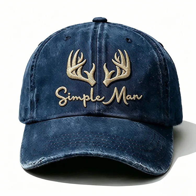 Simple Man Embroidery Cap