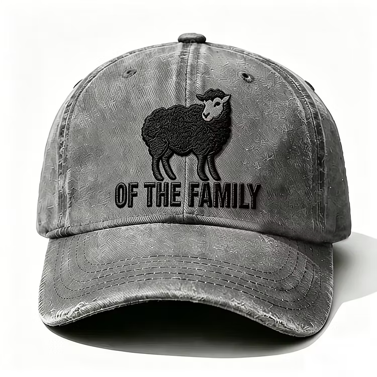 Black Sheep Of The Family Funny Embroidery Cap