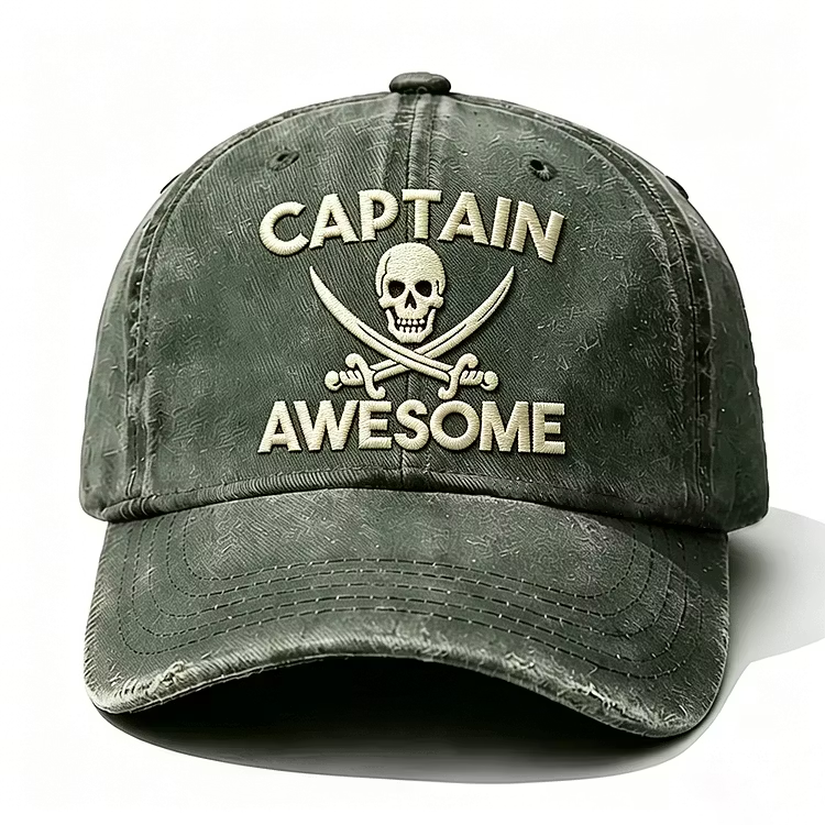 Captain Awesome Embroidery Cap
