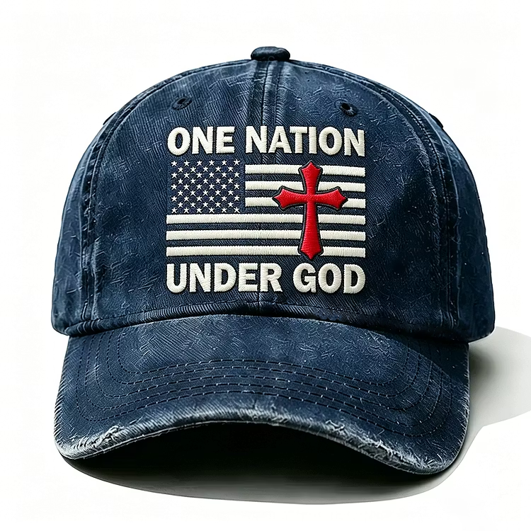 One Nation Under God Embroidery Cap